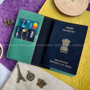 Personalised Green Colour Passport Cover