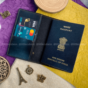 Personalised Black Colour Passport Cover