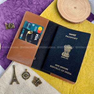 Personalised Tan Brown Colour Passport Cover