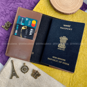 Personalised Dark Brown Colour Passport Cover