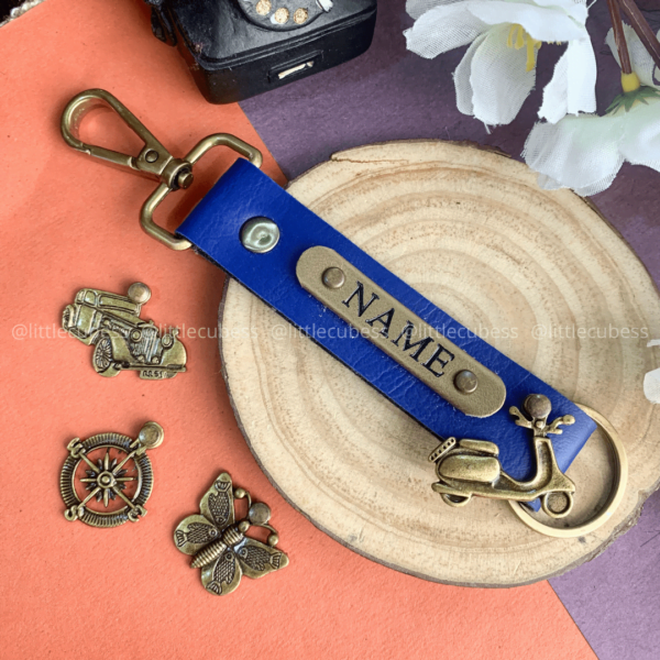 Personalised Keychain 2 Sided - Royal Blue - Image 2