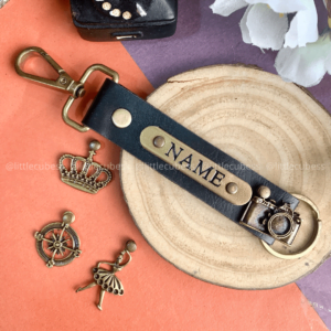 Personalised Keychain 2 Sided – Black