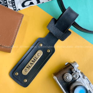 Personalised Luggage/Baggage Tag – Black (Pack of 2)
