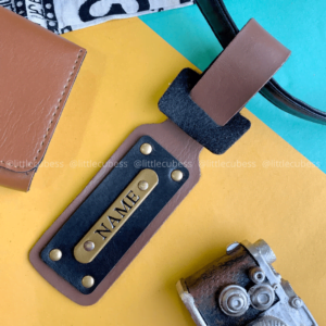 Personalised Luggage/Baggage Tag – Dark Brown (Pack of 2)
