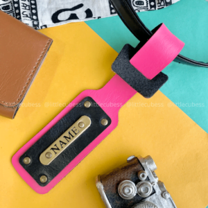 Personalised Luggage/Baggage Tag – Pink (Pack of 2)