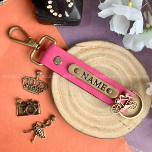 Personalised Keychain 2 Sided – Pink