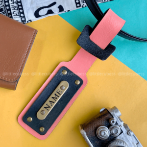 Personalised Luggage/Baggage Tag – Peach (Pack of 2)