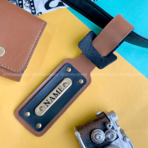 Personalised Luggage/Baggage Tag – Tan Brown (Pack of 2)