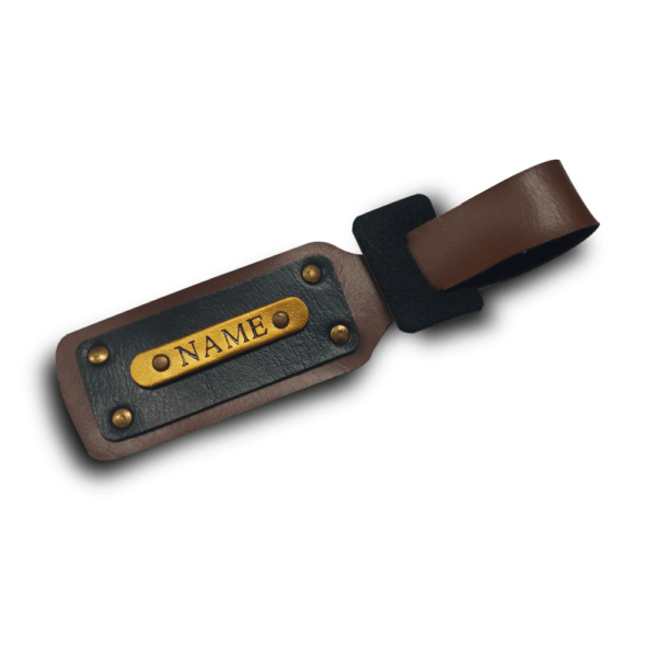 Personalised Luggage/Baggage Tag - Dark Brown (Pack of 2)