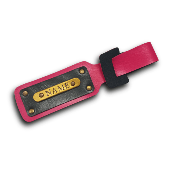 Personalised Luggage/Baggage Tag - Pink (Pack of 2)