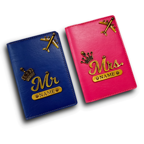 Mr & Mrs Personalised Couple Passport Covers - Image 2