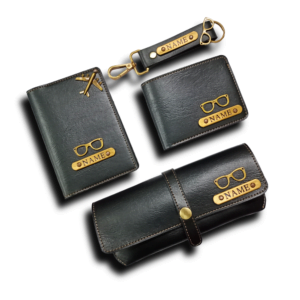 Passport cover & Men’s wallet & Keychain 2 sided & Sunglass cover Combo