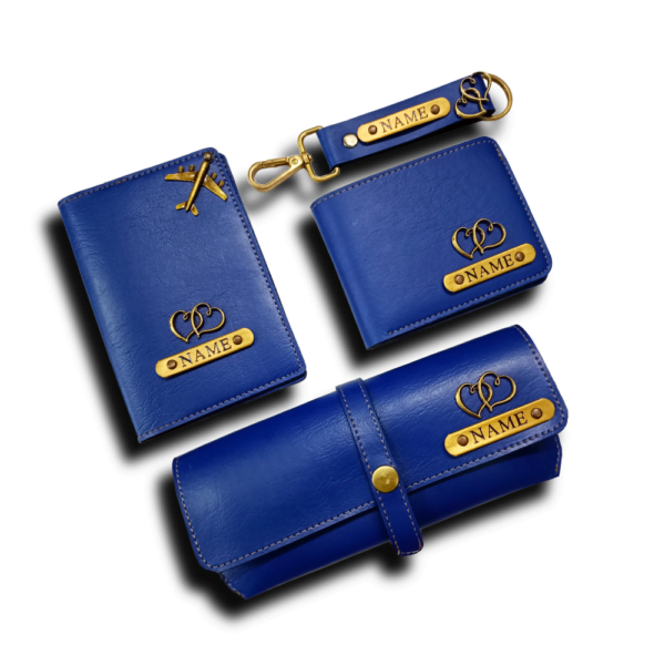 Passport cover & Men's wallet & Keychain 2 sided & Sunglass cover Combo - Image 4