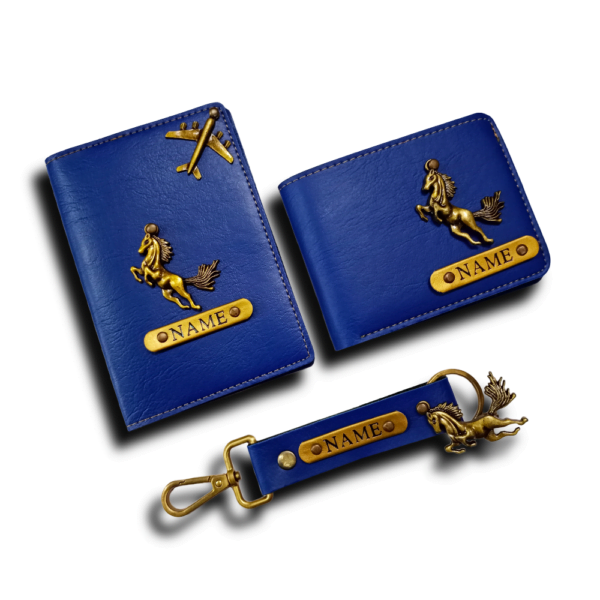 Passport Cover & Men's wallet & Keychain 2 Side Combo - Image 4