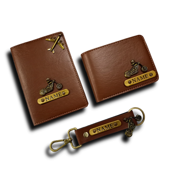 Passport Cover & Men's wallet & Keychain 2 Side Combo - Image 5